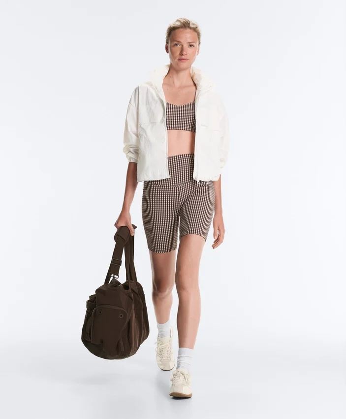 Comfortlux Biker-Leggings mit hoher Taille (20 cm) im Gingham-Muster Comfortlux Biker-Leggings mit hoher Taille (20 cm) im Gingham-Muster