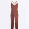 Comfortlux Block Long Jumpsuit Comfortlux Block Long Jumpsuit