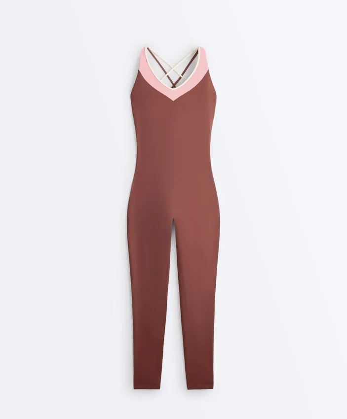 Comfortlux Block Long Jumpsuit Comfortlux Block Long Jumpsuit