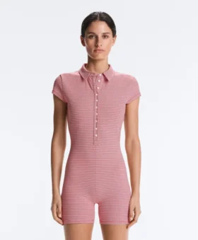 Comfortlux Gestreifter kurzer Jumpsuit mit Shorts
