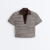 Comfortlux gestreiftes Kurzarm-Poloshirt Comfortlux gestreiftes Kurzarm-Poloshirt