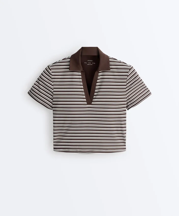 Comfortlux gestreiftes Kurzarm-Poloshirt Comfortlux gestreiftes Kurzarm-Poloshirt