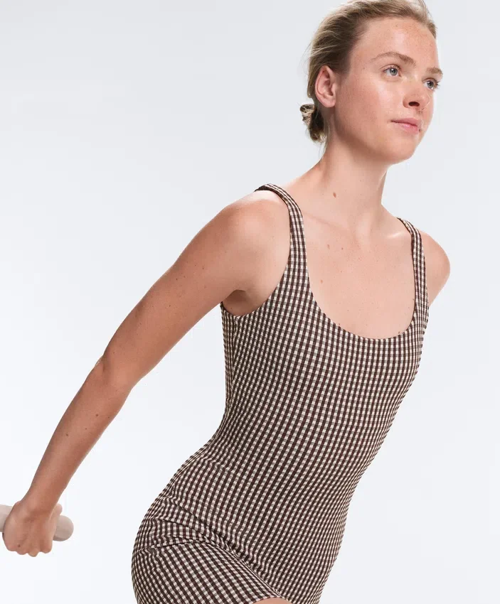 Comfortlux Gingham-Shorts-Jumpsuit Comfortlux Gingham-Shorts-Jumpsuit