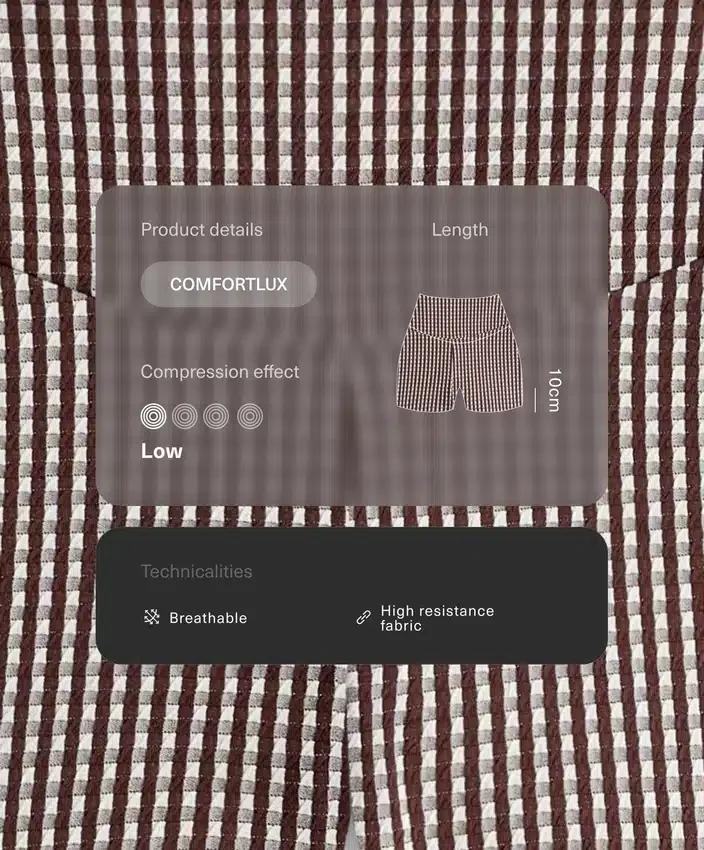 Comfortlux High-Rise Gingham Hot Hose mit 10 cm Länge Comfortlux High-Rise Gingham Hot Hose mit 10 cm Länge