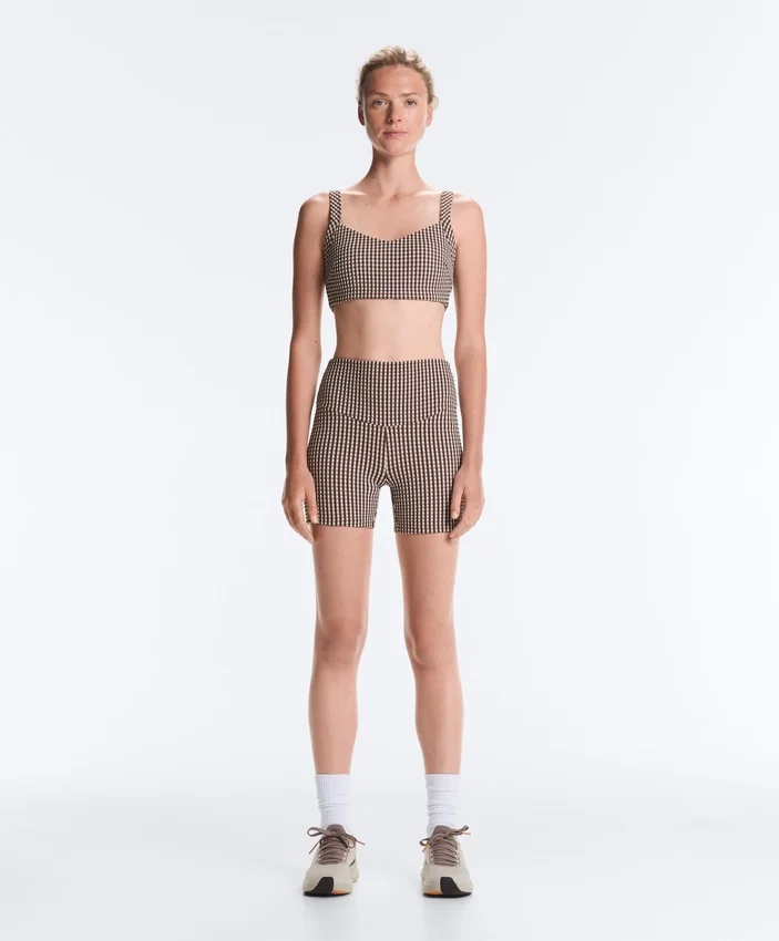 Comfortlux High-Rise Gingham Hot Hose mit 10 cm Länge Comfortlux High-Rise Gingham Hot Hose mit 10 cm Länge