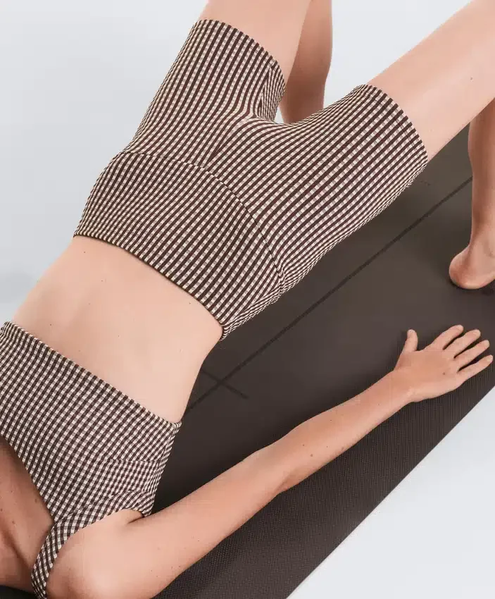 Comfortlux High-Rise Gingham Hot Hose mit 10 cm Länge Comfortlux High-Rise Gingham Hot Hose mit 10 cm Länge