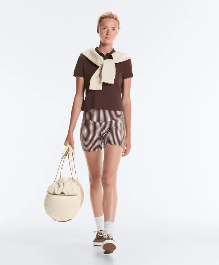 Comfortlux High-Rise Gingham Hot Hose mit 10 cm Länge Comfortlux High-Rise Gingham Hot Hose mit 10 cm Länge