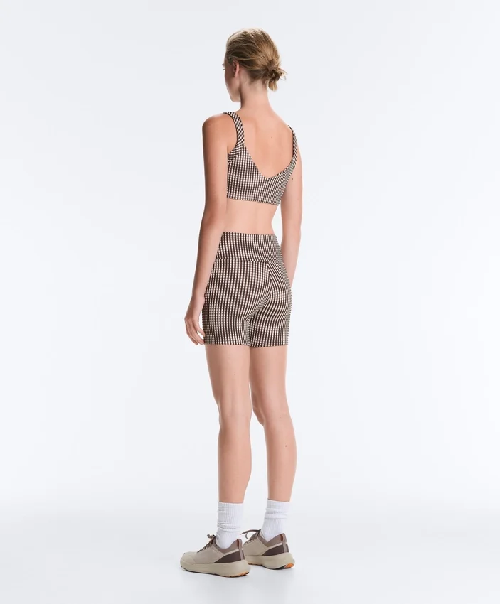 Comfortlux High-Rise Gingham Hot Hose mit 10 cm Länge Comfortlux High-Rise Gingham Hot Hose mit 10 cm Länge