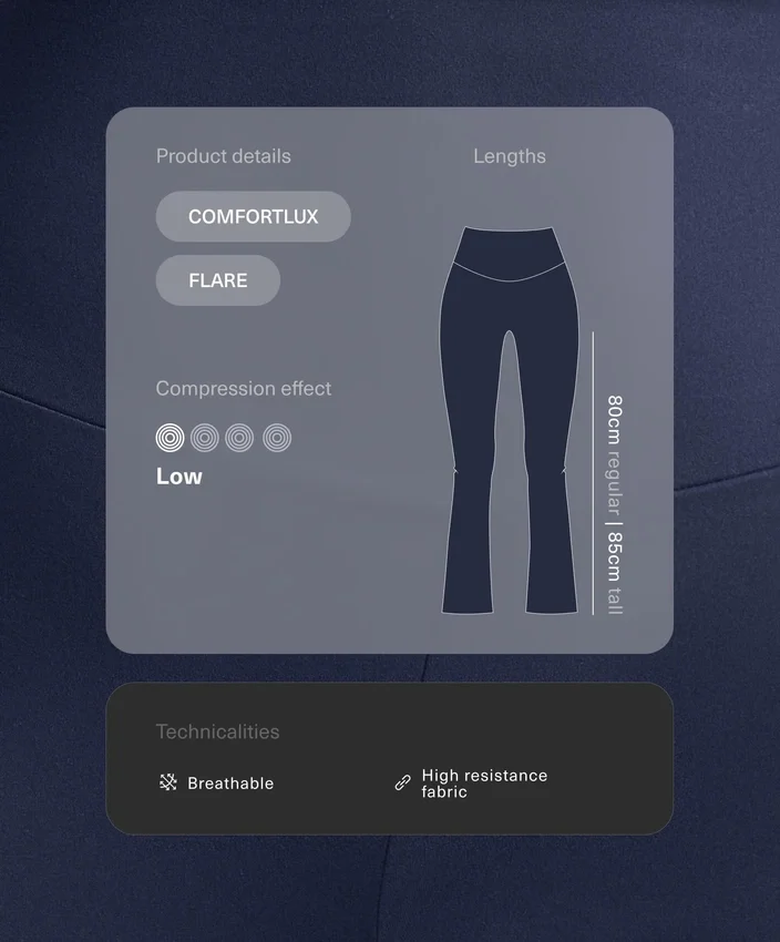 Comfortlux-Hose mit hohem Bund und ausgestelltem Bein Comfortlux-Hose mit hohem Bund und ausgestelltem Bein