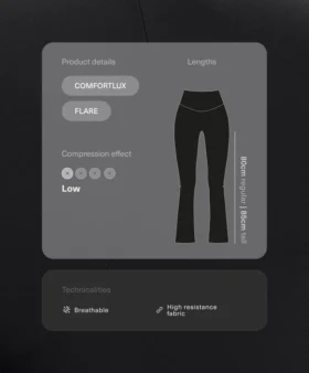 Comfortlux-Hose mit hoher Taille und ausgestelltem Bein