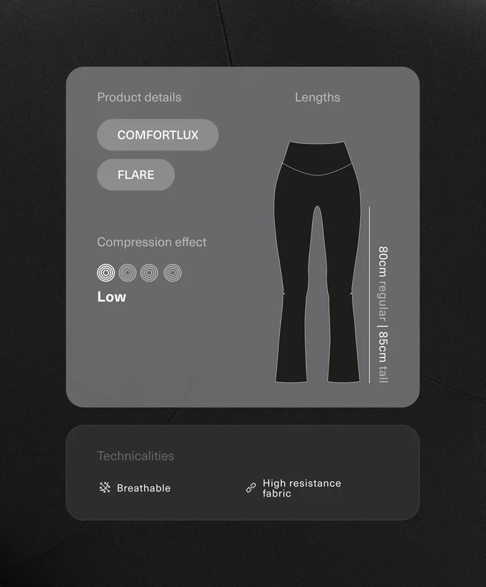 Comfortlux-Hose mit hoher Taille und ausgestelltem Bein Comfortlux-Hose mit hoher Taille und ausgestelltem Bein