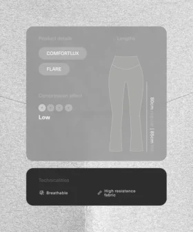 Comfortlux-Hose mit hoher Taille und ausgestelltem Bein