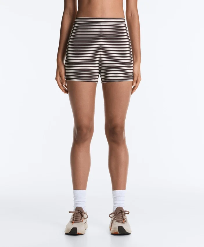 Comfortlux Hotpants mit 5 cm hohem Bund und Streifenmuster Comfortlux Hotpants mit 5 cm hohem Bund und Streifenmuster