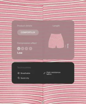 Comfortlux Hotpants mit 5 cm hohem Bund und Streifenmuster