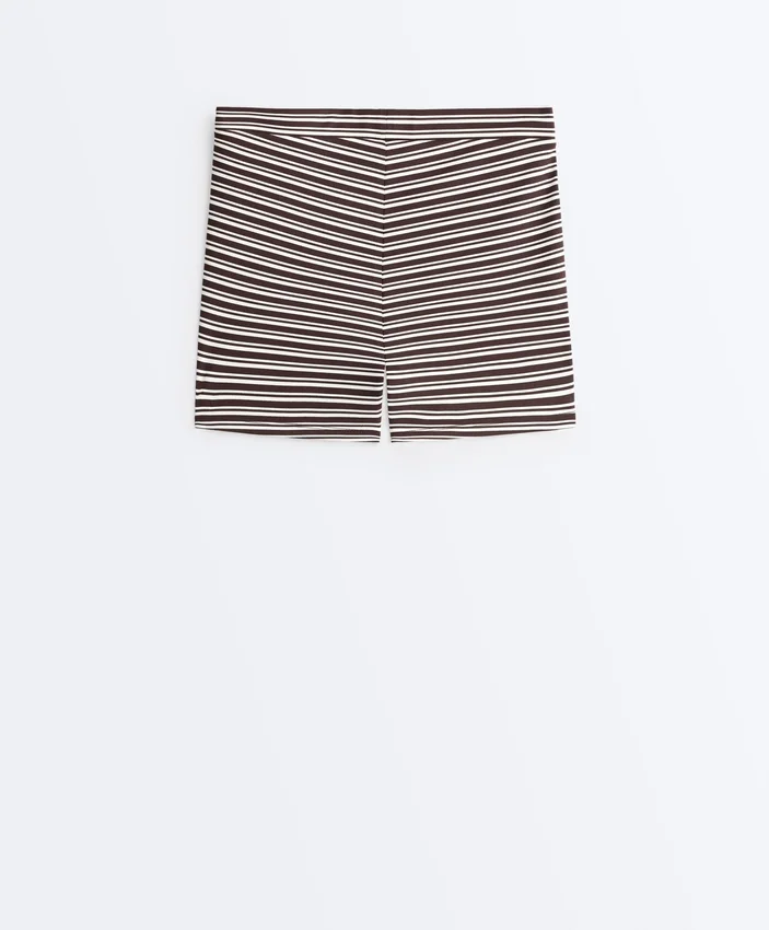 Comfortlux Hotpants mit 5 cm hohem Bund und Streifenmuster Comfortlux Hotpants mit 5 cm hohem Bund und Streifenmuster