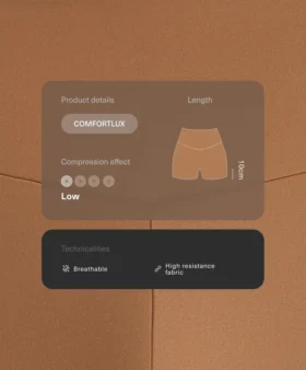 Comfortlux Hotpants mit hoher Taille (10 cm)