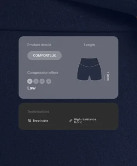Comfortlux Hotpants mit hoher Taille (10 cm)