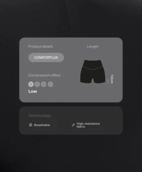 Comfortlux Hotpants mit hoher Taille (10 cm)