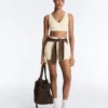 Comfortlux Hotpants mit hoher Taille (10 cm) und Ajour-Detail Comfortlux Hotpants mit hoher Taille (10 cm) und Ajour-Detail