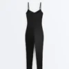 Comfortlux langer Jumpsuit mit Hohlsaum