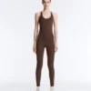 Comfortlux langer Jumpsuit mit Paspelierung