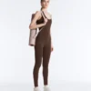 Comfortlux langer Jumpsuit mit Paspelierung