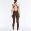 Comfortlux langer Jumpsuit mit Paspelierung