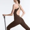 Comfortlux langer Jumpsuit mit Paspelierung