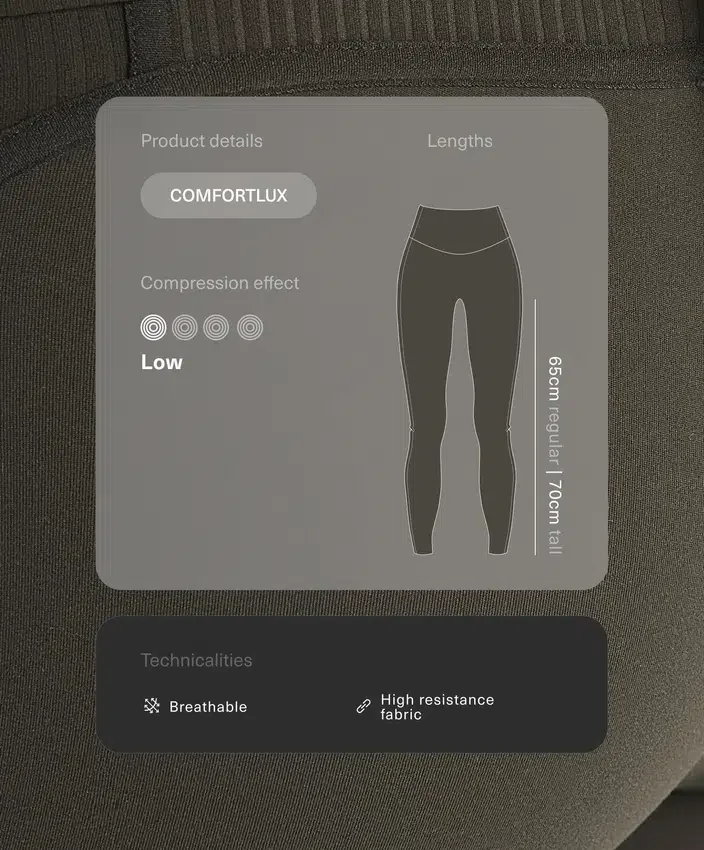 Comfortlux Leggings mit hohem Bund und geripptem Saum, knöchellang Comfortlux Leggings mit hohem Bund und geripptem Saum, knöchellang