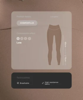 Comfortlux Leggings mit hohem Bund und Hohlsaum, knöchellang