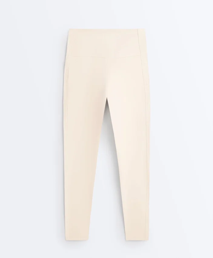 Comfortlux Leggings mit hoher Taille, gerippt, 65 cm, knöchellang Comfortlux Leggings mit hoher Taille, gerippt, 65 cm, knöchellang