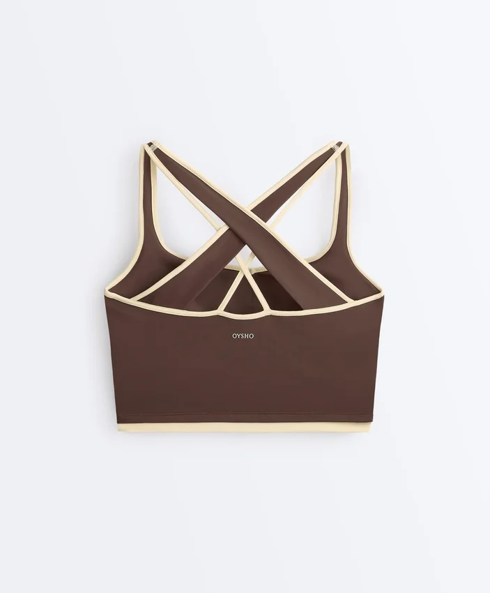 Comfortlux Top mit kontrastierendem, gekreuztem Rücken Comfortlux Top mit kontrastierendem, gekreuztem Rücken