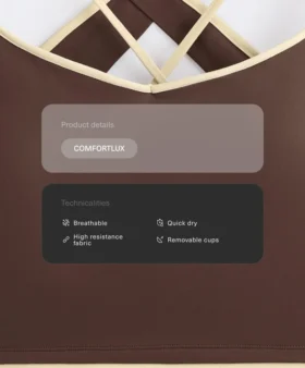 Comfortlux Top mit kontrastierendem, gekreuztem Rücken