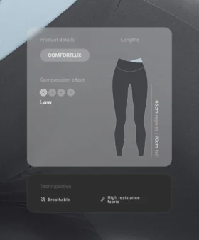 Comfortlux V-Waist Kontrast-Leggings in Knöchellänge