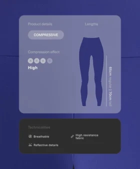 Compressive Leggings mit hoher Taille, reflektierenden Details und knöchellanger Passform Compressive Leggings mit hoher Taille, reflektierenden Details und knöchellanger Passform