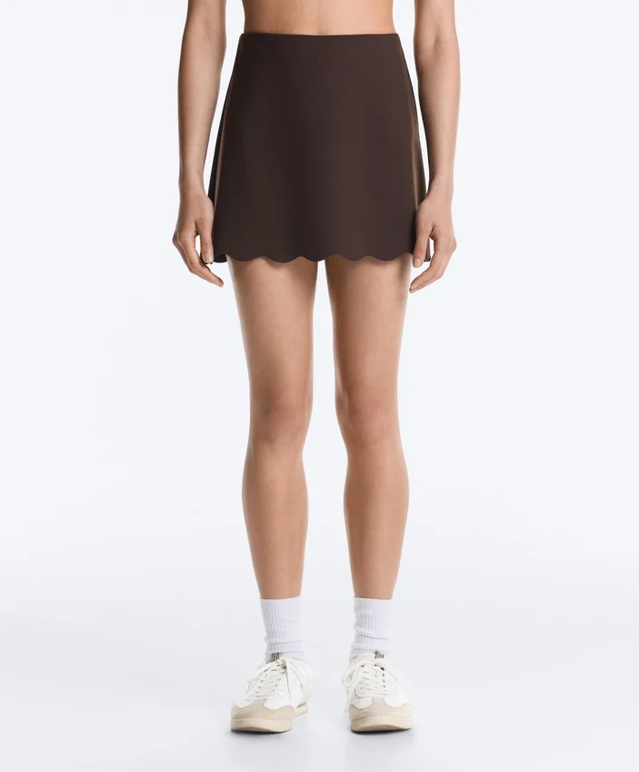 Compressive-Shorts mit hoher Taille und Wellenmuster Compressive-Shorts mit hoher Taille und Wellenmuster