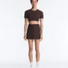 Compressive-Shorts mit hoher Taille und Wellenmuster Compressive-Shorts mit hoher Taille und Wellenmuster