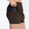Compressive-Shorts mit hoher Taille und Wellenmuster Compressive-Shorts mit hoher Taille und Wellenmuster