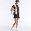 Compressive-Shorts mit hoher Taille und Wellenmuster Compressive-Shorts mit hoher Taille und Wellenmuster