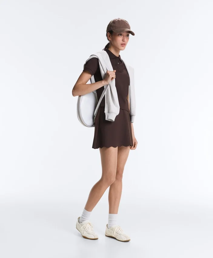 Compressive-Shorts mit hoher Taille und Wellenmuster Compressive-Shorts mit hoher Taille und Wellenmuster