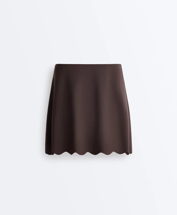 Compressive-Shorts mit hoher Taille und Wellenmuster Compressive-Shorts mit hoher Taille und Wellenmuster