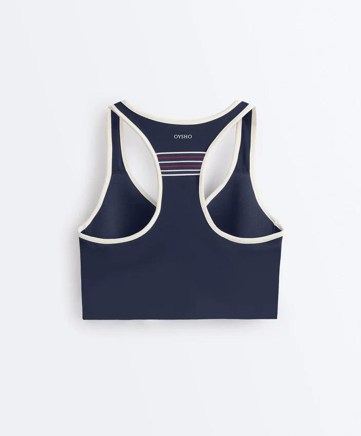 Compressive Sport-BH mit mittlerer Stützkraft und Gummikörbchen Compressive Sport-BH mit mittlerer Stützkraft und Gummikörbchen