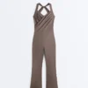 Crossover Comfortlux langer, ausgestellter Jumpsuit