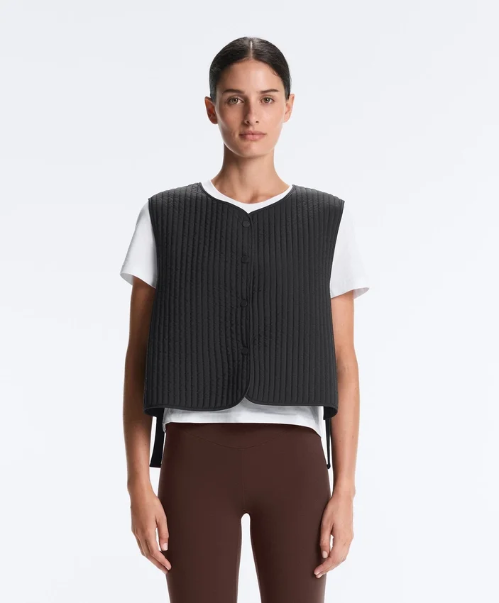 Dünne, wattierte Nylon-Weste Dünne, wattierte Nylon-Weste