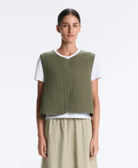 Dünne, wattierte Nylon-Weste