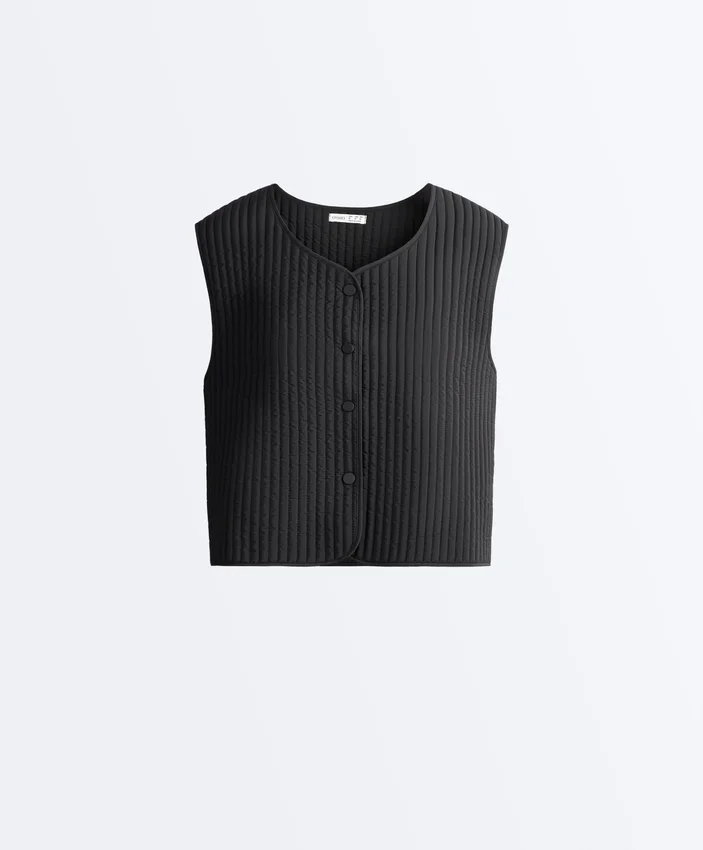 Dünne, wattierte Nylon-Weste Dünne, wattierte Nylon-Weste