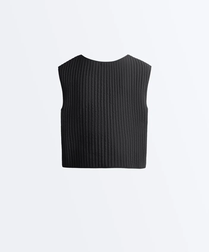 Dünne, wattierte Nylon-Weste Dünne, wattierte Nylon-Weste