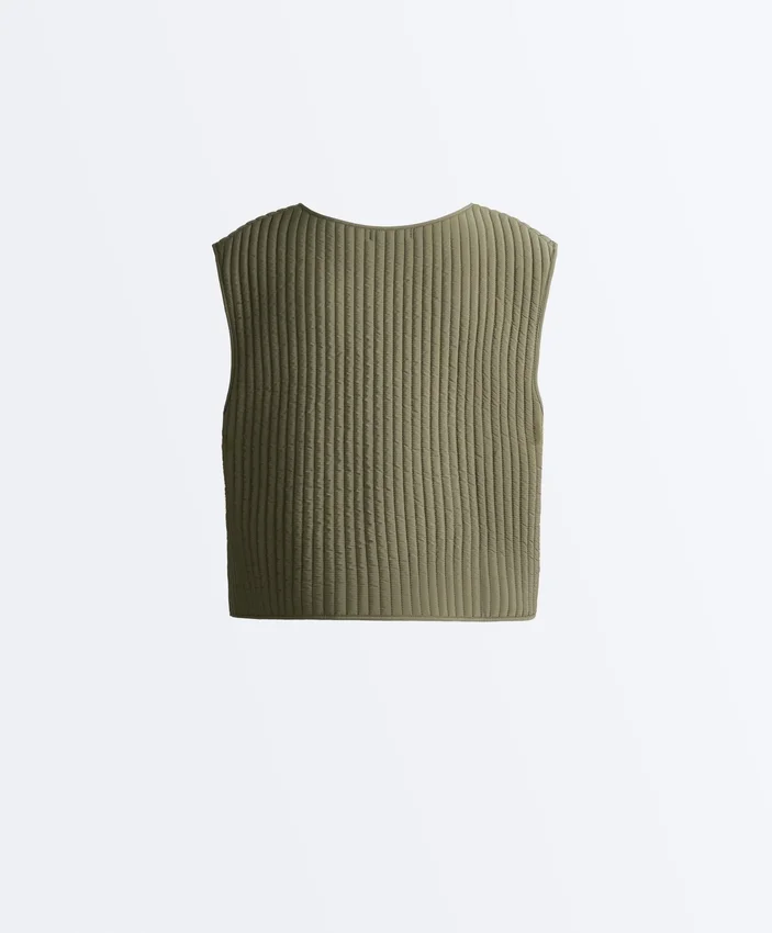 Dünne, wattierte Nylon-Weste Dünne, wattierte Nylon-Weste
