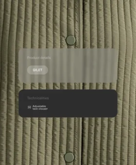 Dünne, wattierte Nylon-Weste