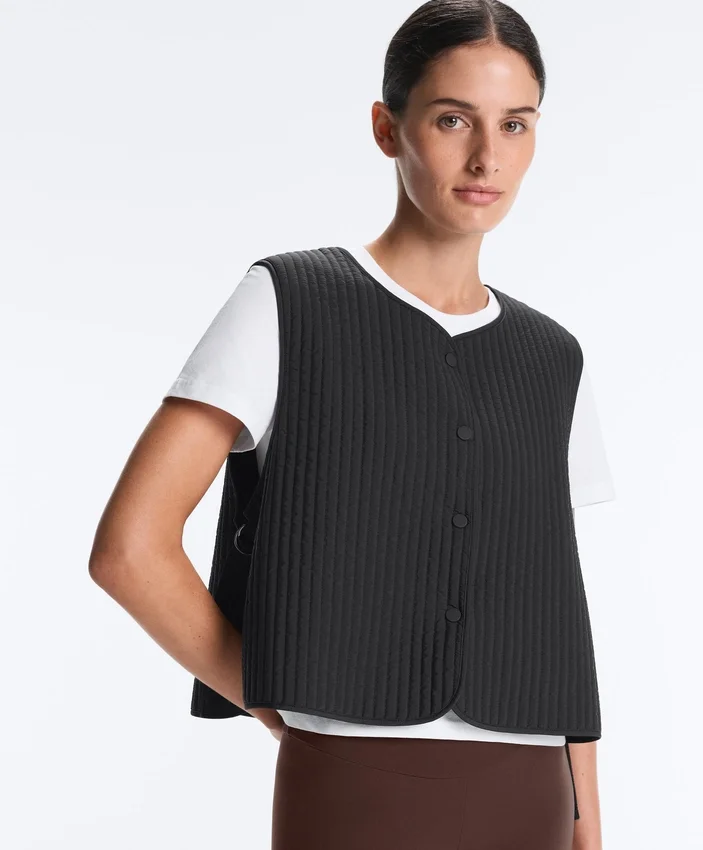 Dünne, wattierte Nylon-Weste Dünne, wattierte Nylon-Weste